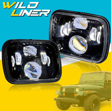 Pair 7x6 5x7 LED Headlight Hi/Lo Beam With DRL For Toyota LandCruiser 75 78 79 Hilux LN106 H6054
