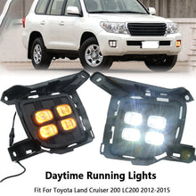 2pcs LED Daytime Running Light Fog Lamps For Toyota Land Cruiser LC200 2012-2015
