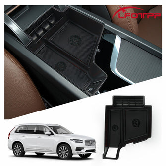 Car Centre Armrest Storage Box Organizer Tray For 2016-2024 Volvo XC90