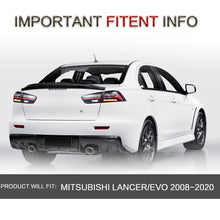 Smoked LED Tail Lights For LANCER 2008-2021 Startup Animation W/Sequential