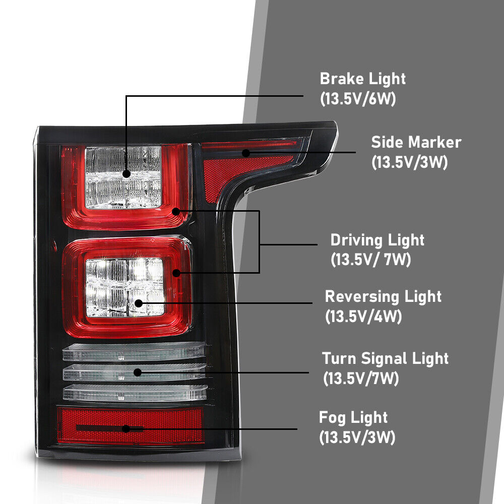 LED Tail Lighs Set - For Land Range Rover Vogue 2013-2017 - WildLiner.com