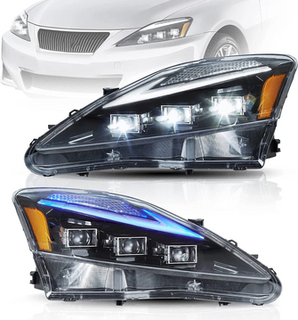 LED Headlights Projector Blue DRL For 2006-2013 Lexus IS250 IS350 ISF W/Startup