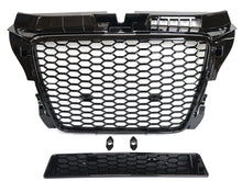 Gloss Black RS3 Style Honeycomb Grille for Audi A3 8P 2009–2013