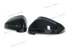 Glossy Black Side Mirror Cover Caps for AUDI B9 A4 S4 RS4 A5 S5 RS5 2018-2024