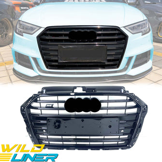 S3 Style Front Bumper Grille for Audi A3 8V S3 2017-2020