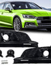 Pair Front Bumper Fog Light Grille Trims w/ ACC Audi A5 S-Line / S5 2017-2019