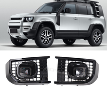 Pair Front Fog Light LED Lamp Covers For Land Rover Defender 90 130 L663 2020-2024