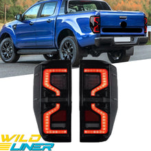 Smoked LED Tail Lights For 2012-2021 Ford Ranger T6 Rear Lamps W/ Sequential