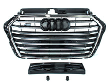 Chrome S3 Style Front Grille For Audi A3 S3 8V 2017–2020 Front Bumper Grill