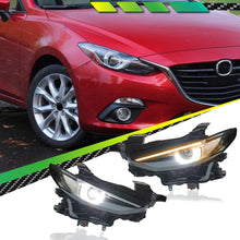 Pair Upgrade Full LED DRL Headlights Assembly for Mazda3 Axela 2004+