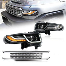 LED Headlights For Toyota FJ Cruiser 2007-2015 Front Lamps＆Silver Grille