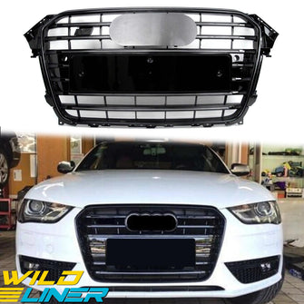 S4 Style Gloss Black Front Bumper Grille Grill for Audi A4 B8.5 S4 2013-2016 fg206