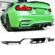 Carbon Look Rear Bumper Diffuser V-Style For BMW F80 M3 F82 F83 M4
