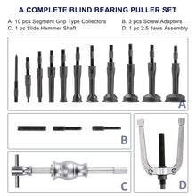 16PC Blind Hole Pilot Bearing Puller Internal Extractor Slide Hammer Puller Tool