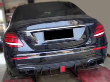 Carbon Look LED Bumper Diffuser Exhaust Tips for Mercedes E W213 Sedn AMG Pack di127