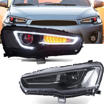 LED Devil Eyes Headlights DRL For 2008-2020 Mitsubishi LANCER