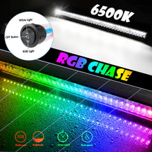 20" RGB Chase LED Work Light Bar 6500K Wireless Bluetooth W/DT Wiring 4WD +2X 4"