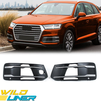 Front Fog Light Grille Cover for Audi Q7 2016-2019