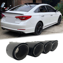 Universal Inlet 65mm Oval Carbon Exhaust Tips Replacement for Mercerdes Audi BMW