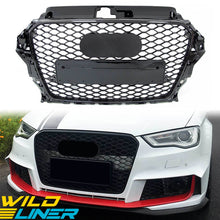RS3 Style Gloss Black Honeycomb Front Grille for AUDI A3 8V S3 2013 2014 2015 2016 fg87