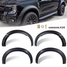 6pcs Fender Flare For 2022-2024 Ford Ranger Next Gen PY Wheel Arch Guard Matte Black w/o Sensor Cutout