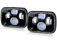 Pair 7x6 5x7 LED Headlight Hi/Lo Beam With DRL For Toyota LandCruiser 75 78 79 Hilux LN106 H6054