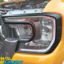 Matte Black Front Head Light Cover Surround Trim for Ford Ranger Next Gen PY XL XLS 2022-2023