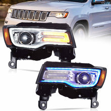 Pair Chrome LED Headlights w/Animation For 2014-2022 Jeep Grand Cherokee DRL Sets