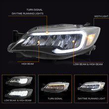 Headlights FULL LED Reflector For Subaru Impreza 2008-11/WRX 2012-2013 14