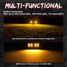 Pair 2" Mini LED Cube Work Light Bar Flood Pods 6500K Driving Fog Reverse DRL 4WD