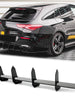 Black Rear Bumper Diffuser Shark Fin Lip For Mercedes CLA C118 CLA35 CLA45 AMG W/ Aero Pack di188