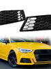 Pair Front Bumper Honeycomb Fog Light Grilles Audi A4 B9 Non-S-Line 2017-2019