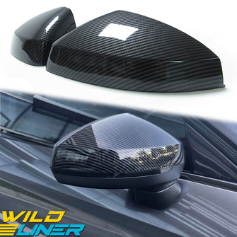 Carbon Fiber Look Side Mirror Cover Caps for Audi A3 8V S3 RS3 With Lane Assist 2013-2020 mc67