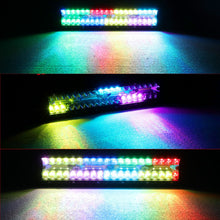 2x 4" & 12" RGB Chase & White LED Pods Work Light Bar Wireless Bluetooth UTV 4WD