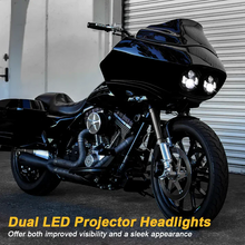Dual LED Headlight for Harley Motorcycle Road Glide 2004-2013