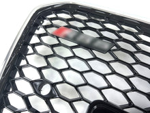 Honeycomb Front Bumper Grille for Audi A5 B8.5 S5 2013-2016 ( Chrome Frame + Black Honeycomb)