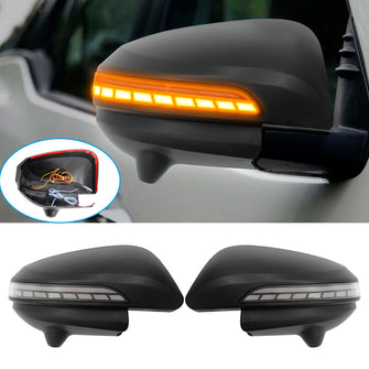Side Mirror Cover Trim Protector for Toyota Hilux SR SR5 2016-2023+ Dynamic LED