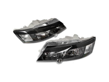 Pair Headlight Head Lamps + Eyelids Black For Holden Commodore VY SS SV8 2002-2004