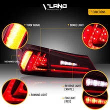 LED Tail lights For 2006-2013 Lexus ISF/ IS250 IS350 Red Lens Assembly