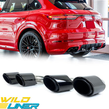 4pcs  Black Exhaust Tips for Porsche 92A Cayenne S 2019-2024