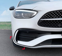 Black Front Bumper Splitter Apron for Mercedes W206 C200 C300 C43 Sedan AMG 2022-2024