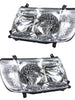 Pair LH+RH Chrome Headlights For Toyota Landcruiser 100 Series 05/2005-07/2007