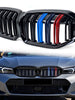 Dual Slats M-Color Front Bumper Grille Gloss Black fit for BMW 3-Series G20 LCI 330i m340i 2023+