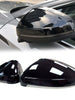Glossy Black Side Mirror Cover Caps for AUDI B9 A4 S4 RS4 A5 S5 RS5 2018-2024