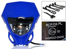 LED Headlight w/ Blue Fairing For Yamaha WR250F WR450F 2008-2025 2026 Hi-Lo Beam