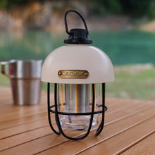 Outdoor Camping Light LED Atmosphere Camping Light USB Charging Barn Lantern Vintage Oak Look Light Portable Tent Camping Light