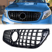 All Black GT R Front Grill for Mercede V-Class W447 2015-2020 Pre-LCI