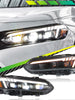 LED Headlights Assembly Front Lamps Turn Signal Smoked for Honda Civic 2022-2024