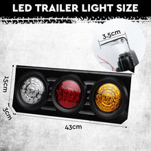 2x 63 LED Tail Lights Stop Indicator Reverse Lamp 12V Trailer Truck Ute Light