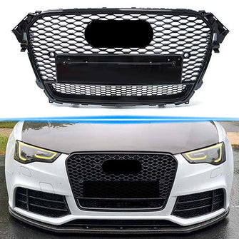 RS4 Style Quattro Honeycomb Front Grille For Audi A4 S4 B8.5 2013–2016